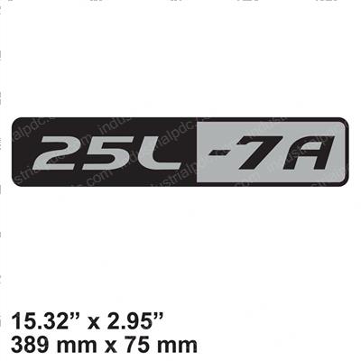 Picture of Decal - Model 25l-7a