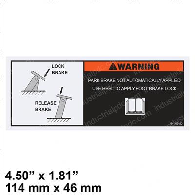 Picture of Decal Brake Warn Mdl-2534