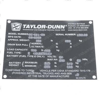 Picture of Decal Vehicle Data