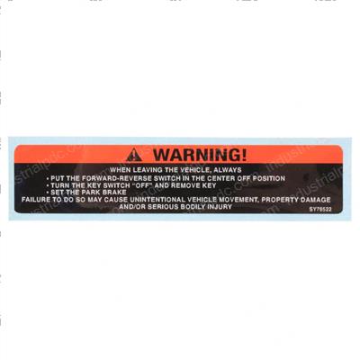 Picture of Decal - Warning
