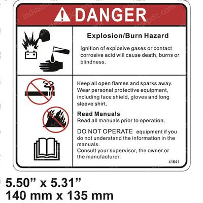 Picture of Decal - Explosion/Burn Hazard
