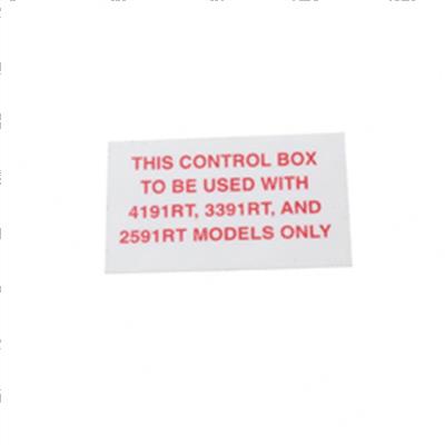 Picture of Decal - Control Box ID Rt