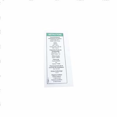 Picture of Decal Engine Spec Deutz 2011t2