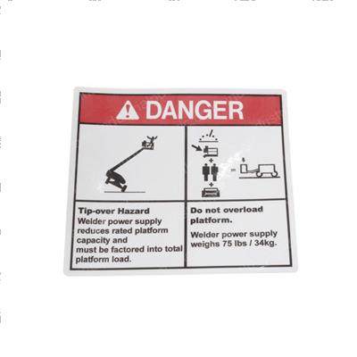 Picture of Decal Danger Tip-Over Welder
