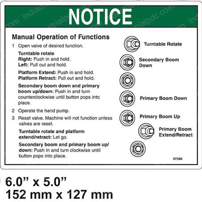 Picture of Decal-Notice,manual Oper,tz50