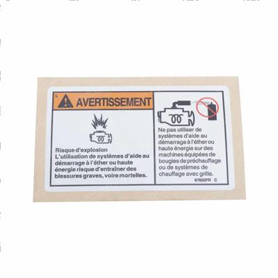 Picture of Decal Warning Explosion Ether