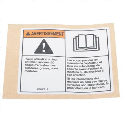 Picture of Decal-Warn-Read Manual