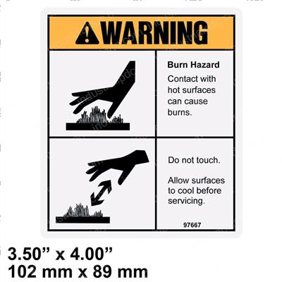 Picture of Decal Warn Burn Hazard