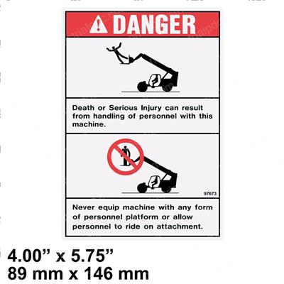 Picture of Decal Danger No Riders