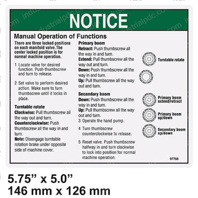 Picture of Decal Label Manual Valves Tz
