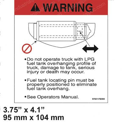 Picture of Decal - Warning Adj Lpg
