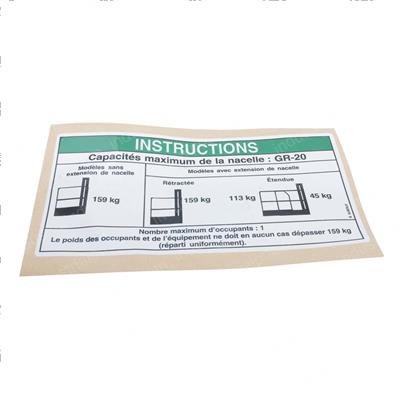 Picture of Decal-Notice Max Cap-350# Std