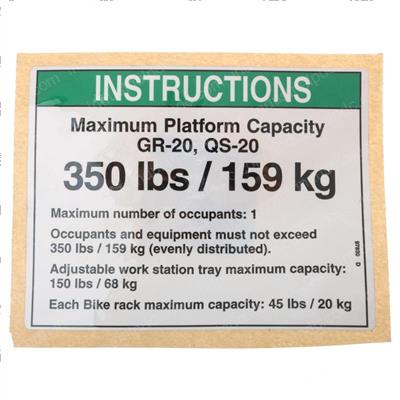 Picture of Decal-Notice Max Cap-350# Sp