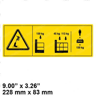 Picture of Decal - Danger Max Cap-159 Kg