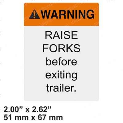 Picture of Decal - Warning Forks