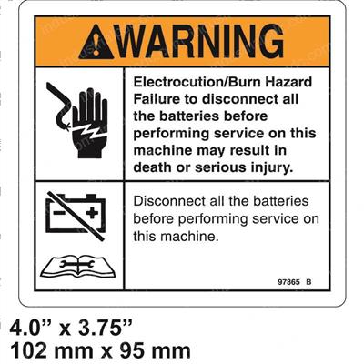 Picture of Decal Warn Electro Hazard