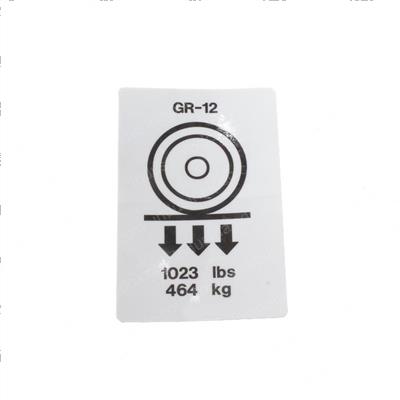 Picture of Decal - Wheel Load Gr12
