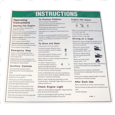 Picture of Decal - Notice Operating Inst