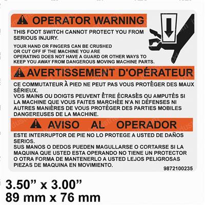 Picture of Decal - Warning Rightside
