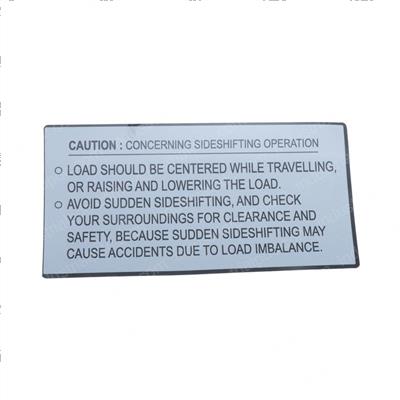 Picture of Decal - Caution Sideshifting