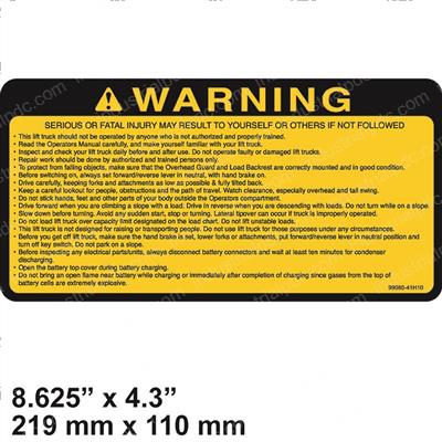 Picture of Decal - Warning