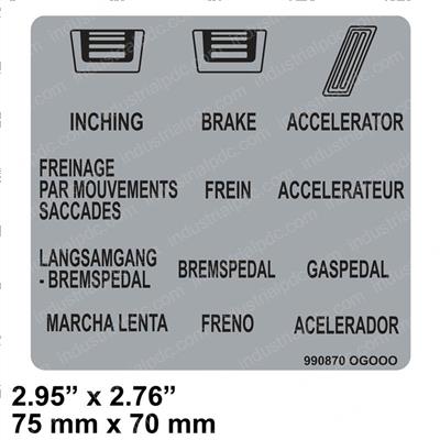 Picture of Label - Pedal Arrangement