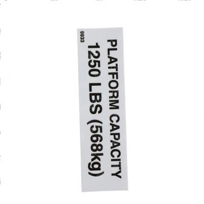 Picture of Decal - Capacity 1250lbs Small