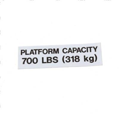 Picture of Decal - Capacity 700lbs Sm