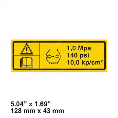 Picture of Decal - 140 Psi 10.0kp/Cm2