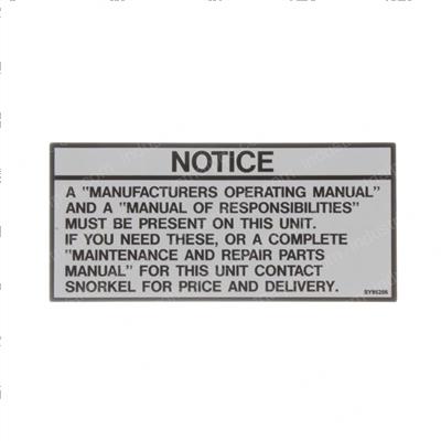 Picture of Decal - Oper. Instr