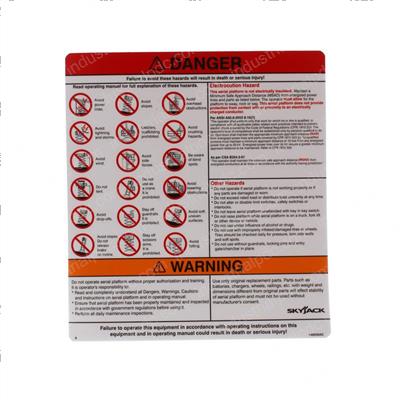 Picture of Decal - Danger Warning