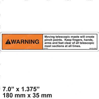 Picture of Decal-Warn: Moving Tele Mast