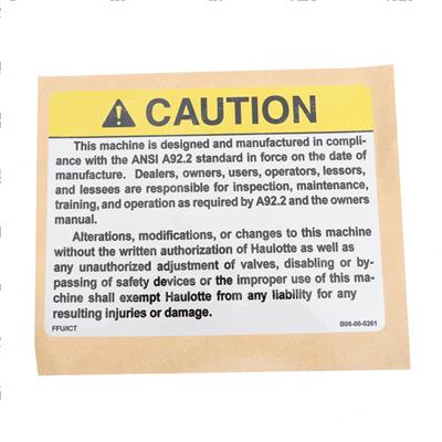 Picture of Decal-Caution-This Machine...