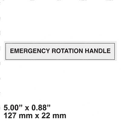 Picture of Decal- Emerg Rotation Handle