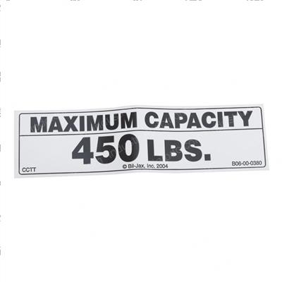 Picture of Decal-Maximum Capacity 450lb