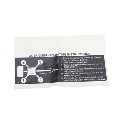 Picture of Decal-Outr Oper Instrs- 7inwx