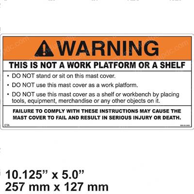 Picture of Decal Warn Not a Shelf