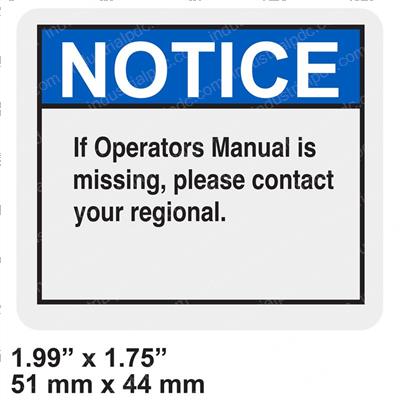 Picture of Decal - Notice Operator Manual