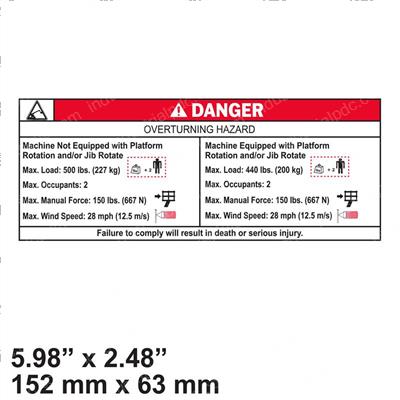 Picture of Decal - Danger Platform Max
