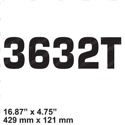 Picture of Decal - 3632t Black Clear Viny