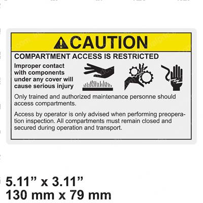 Picture of Decal- Caution Compartment