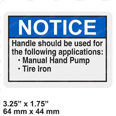 Picture of Decal - Notice Handle