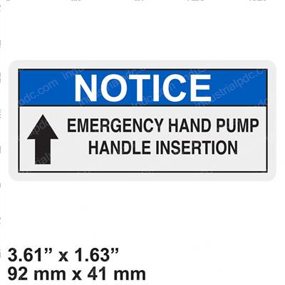 Picture of Decal - Notice Emergency Hand