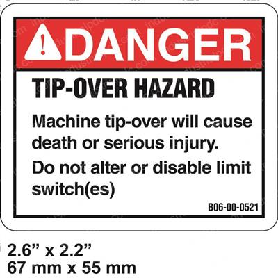 Picture of Decal - Tip Over Hazard