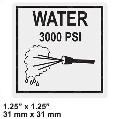 Picture of Decal - Water  3000 Psi