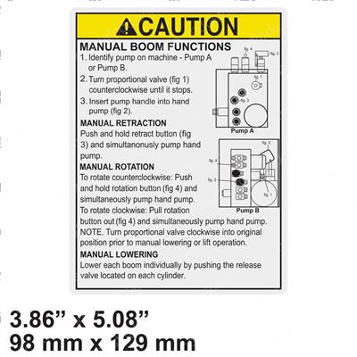 Picture of Decal - Caution Manual Rotate