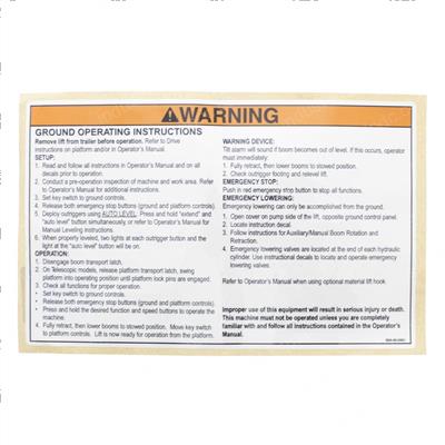 Picture of Decal-Warning-Ground Control X