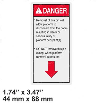 Picture of Decal - Danger Cage Pin