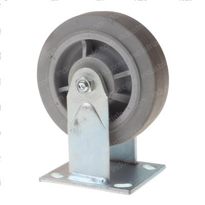 Picture of Caster-6in-Plt-Rigid-Nm Rubber