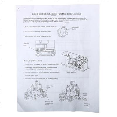 Picture of Manual: Inst Sheet  Brake